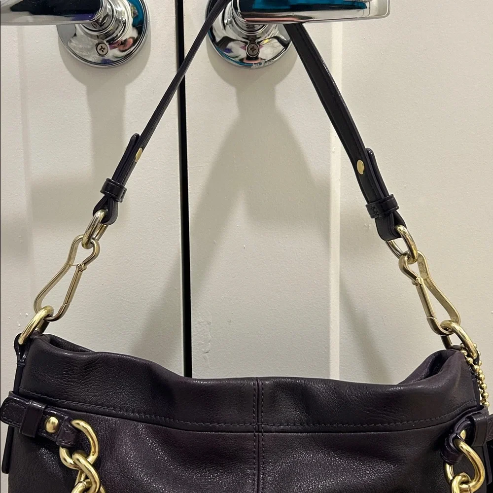 Coach Brooke Hobo Shoulder Bag in Eggplant